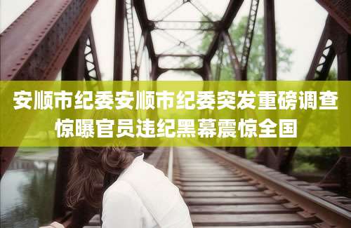 安顺市纪委安顺市纪委突发重磅调查惊曝官员违纪黑幕震惊全国