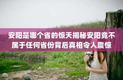 安阳是哪个省的惊天揭秘安阳竟不属于任何省份背后真相令人震惊