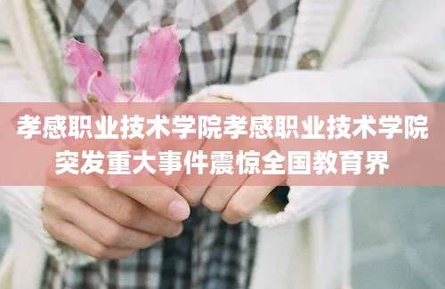 孝感职业技术学院孝感职业技术学院突发重大事件震惊全国教育界