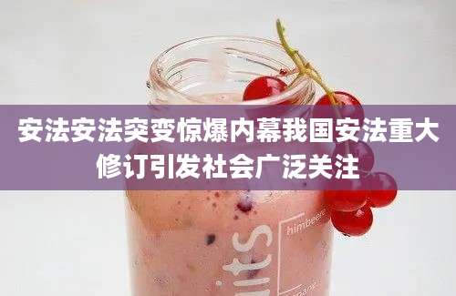 安法安法突变惊爆内幕我国安法重大修订引发社会广泛关注