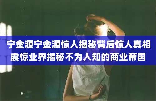 宁金源宁金源惊人揭秘背后惊人真相震惊业界揭秘不为人知的商业帝国