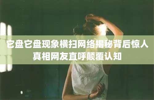 它盘它盘现象横扫网络揭秘背后惊人真相网友直呼颠覆认知