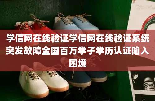 学信网在线验证学信网在线验证系统突发故障全国百万学子学历认证陷入困境