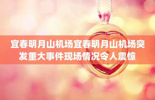 宜春明月山机场宜春明月山机场突发重大事件现场情况令人震惊