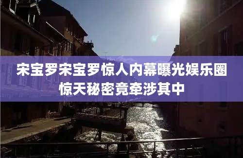 宋宝罗宋宝罗惊人内幕曝光娱乐圈惊天秘密竟牵涉其中