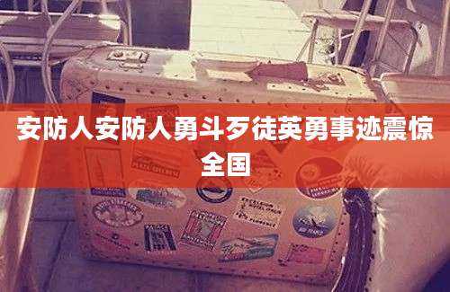 安防人安防人勇斗歹徒英勇事迹震惊全国