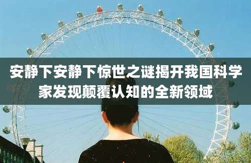 安静下安静下惊世之谜揭开我国科学家发现颠覆认知的全新领域