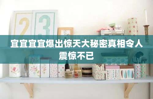 宜宜宜宜爆出惊天大秘密真相令人震惊不已