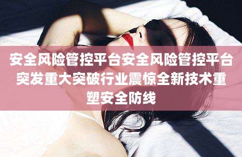 安全风险管控平台安全风险管控平台突发重大突破行业震惊全新技术重塑安全防线