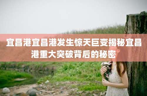 宜昌港宜昌港发生惊天巨变揭秘宜昌港重大突破背后的秘密
