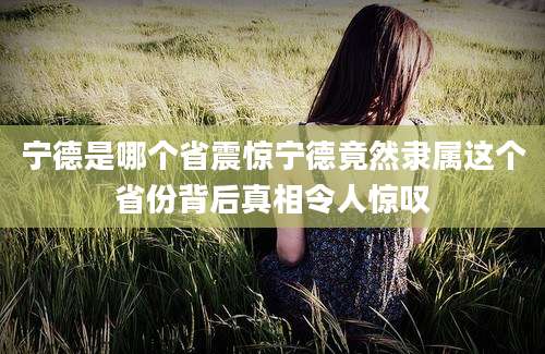 宁德是哪个省震惊宁德竟然隶属这个省份背后真相令人惊叹