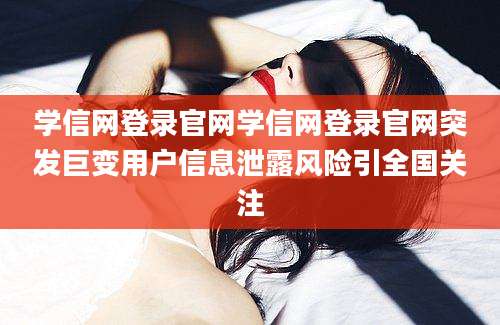 学信网登录官网学信网登录官网突发巨变用户信息泄露风险引全国关注