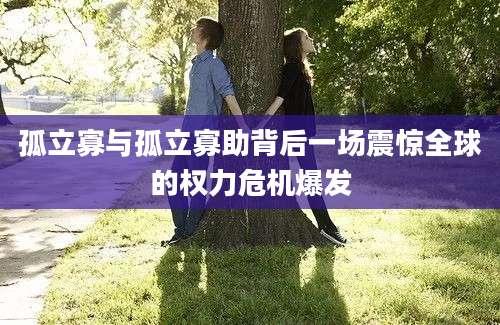 孤立寡与孤立寡助背后一场震惊全球的权力危机爆发