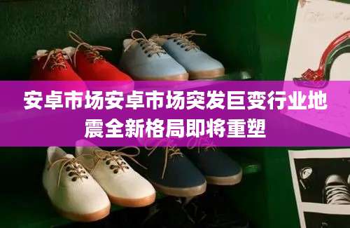 安卓市场安卓市场突发巨变行业地震全新格局即将重塑