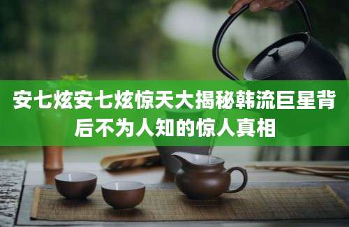 安七炫安七炫惊天大揭秘韩流巨星背后不为人知的惊人真相