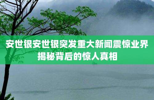 安世银安世银突发重大新闻震惊业界揭秘背后的惊人真相