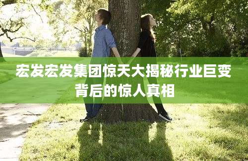 宏发宏发集团惊天大揭秘行业巨变背后的惊人真相