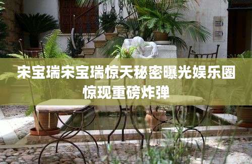 宋宝瑞宋宝瑞惊天秘密曝光娱乐圈惊现重磅炸弹