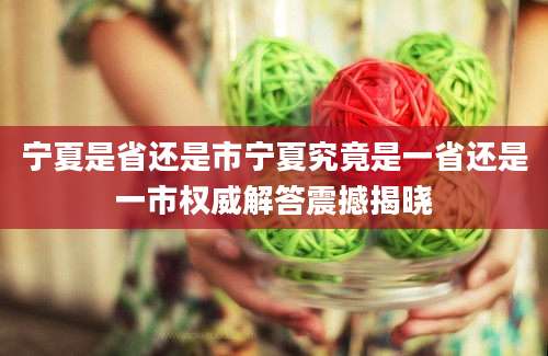 宁夏是省还是市宁夏究竟是一省还是一市权威解答震撼揭晓
