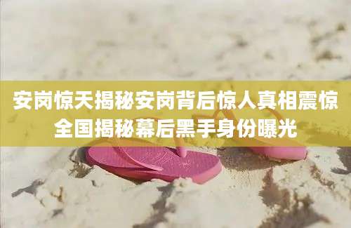 安岗惊天揭秘安岗背后惊人真相震惊全国揭秘幕后黑手身份曝光